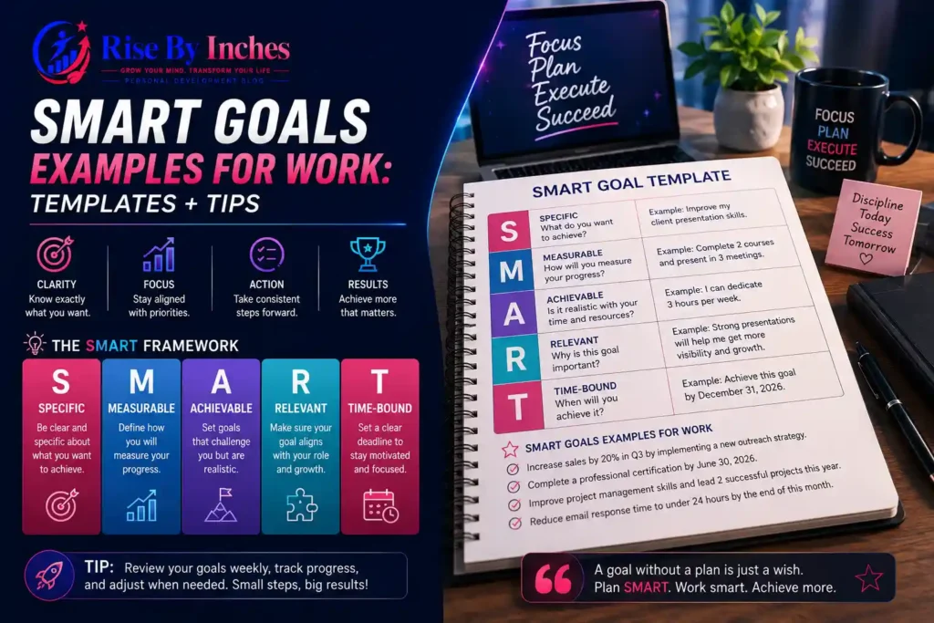 SMART Goals Examples for Work Templates & Tips